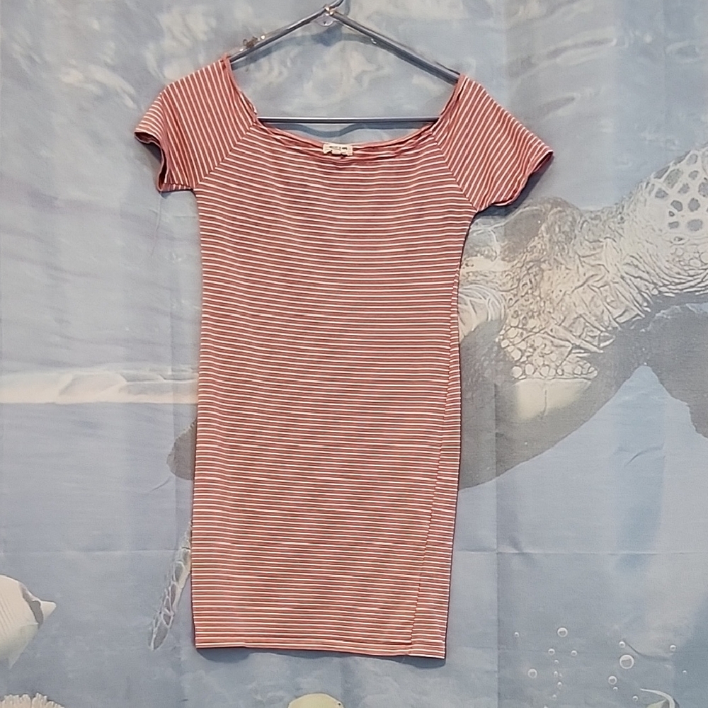 Red and White Striped Dress